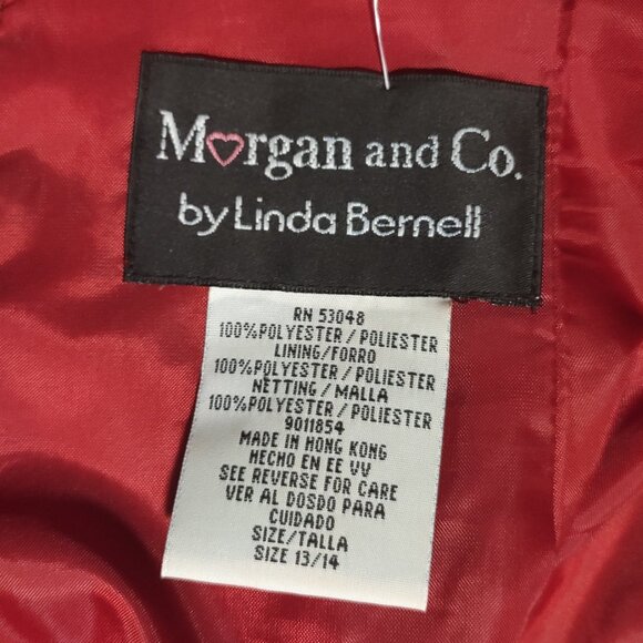 Morgan and Co by Linda Bernell Red/Maroon/Burgundy Prom/Formal Dress Size 13/14 - Picture 6 of 8